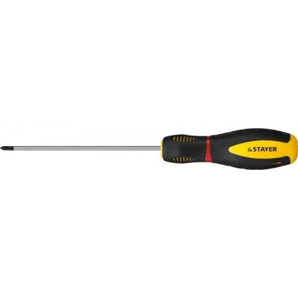Отвертка STAYER "PROFI" "PROTech", двухкомп рукоятка, намагниченная, Cr-Mo, PH0x100мм 25132-0-10_z02 купить в Нягани