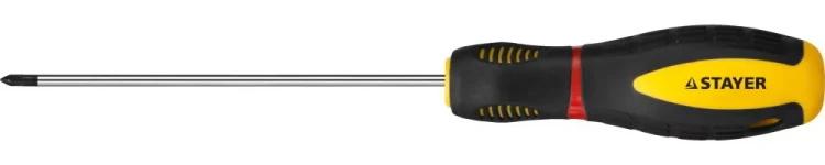 Отвертка STAYER "PROFI" "PROTech", двухкомп рукоятка, намагниченная, Cr-Mo, PH0x100мм 25132-0-10_z02 купить в Нягани