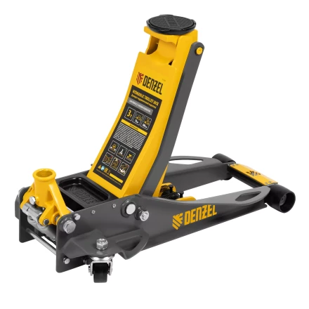Домкрат гидравлический подкатной Denzel 51250, 3 т, 75-500 мм, быстрый подъем, низкий подхват, проф. купить в Нягани
