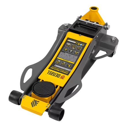 Домкрат гидравлический подкатной Denzel 51250, 3 т, 75-500 мм, быстрый подъем, низкий подхват, проф. купить в Нягани