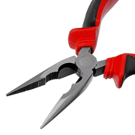 Длинногубцы прямые Matrix, 160 мм, хром-ванадий, двухкомпонентные рукоятки, 17309 купить в Нягани