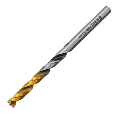 Сверло спиральное по металлу Denzel 4,2 x 75мм, Р6М5, Golden Tip, многогранная заточка, 718273