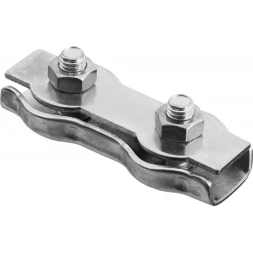 Зажим троса ЗУБР "МАСТЕР" двойной, оцинкованный, 6мм, 2 шт 304446-06