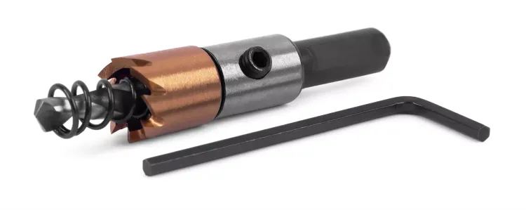 HSS-TiN коронка MESSER  15мм с центр. сверлом и толкающей пружиной для  лист. материала  до 2 мм ц/х купить в Нягани