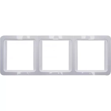 Панель СВЕТОЗАР &quot;ГАММА&quot; накладная, вертикальная, цвет светло-серый металлик, 2 гнезда SV-54147-SM купить в Нягани