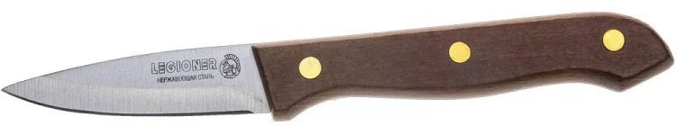Нож LEGIONER "GERMANICA" овощной, тип "Line" с деревянной ручкой, нерж лезвие 80мм 47831-L_z01 купить в Нягани