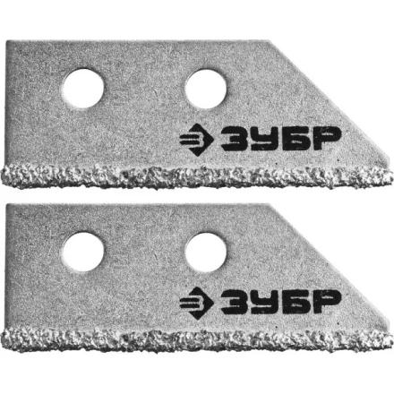 Лезвия ЗУБР &quot;ЭКСПЕРТ&quot; сменные с карбидным напылением для скребка 33417, 2шт 33417-S2 купить в Нягани