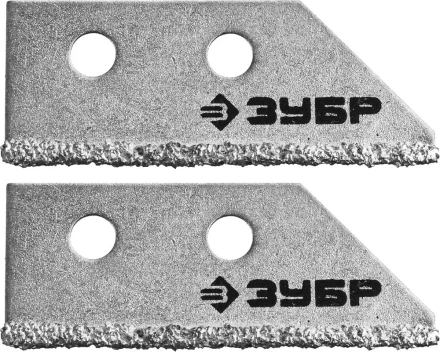 Лезвия ЗУБР &quot;ЭКСПЕРТ&quot; сменные с карбидным напылением для скребка 33417, 2шт 33417-S2 купить в Нягани