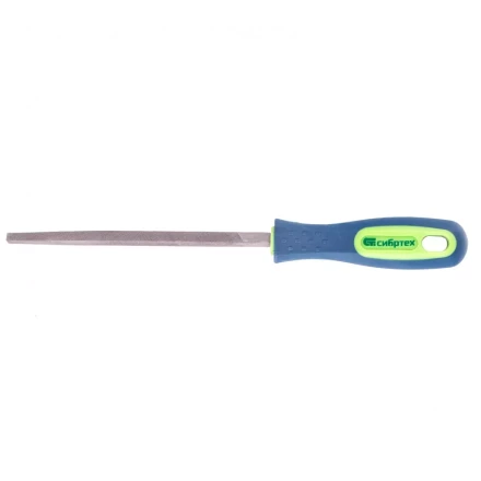 Напильник 150 мм трехгранный двухкомпонентная рукоятка №2 Сибртех 16024 купить в Нягани