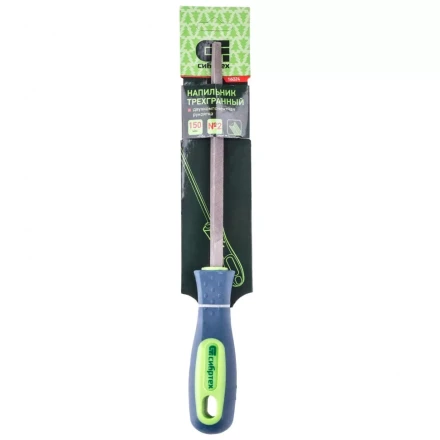 Напильник 150 мм трехгранный двухкомпонентная рукоятка №2 Сибртех 16024 купить в Нягани