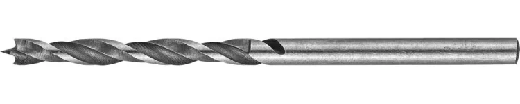 Сверло по дереву, двухленточное, спиральное, KRAFTOOL 29400-075-04, d=4x75мм 29400-075-04 купить в Нягани
