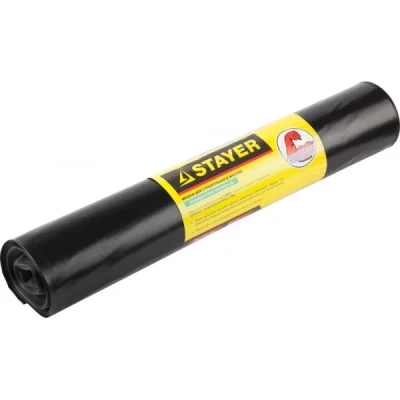 Мешки для строительного мусора STAYER "Comfort", особопрочные, черные, 240л, 10шт 39157-240