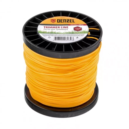 Леска для триммера  звезда 2,0 мм 190 м на Din катушке Россия Denzel 96130 купить в Нягани