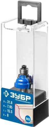 ЗУБР 31.8 x 17 мм, радиус 8 мм, фреза кромочная калевочная №7, Профессионал (28709-31.8) купить в Нягани