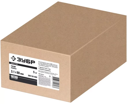 ЗУБР 80 x 3.1 мм, 5 кг, ершеные гвозди (305130-080) купить в Нягани