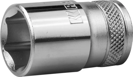 Торцовая головка KRAFTOOL &quot;INDUSTRIE QUALITAT&quot;, Cr-V, FLANK, хромосатинированная, 1/2&quot;, 17 мм 27805-17_z01 купить в Нягани