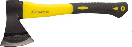 Топор STAYER кованый с двухкомпонентной стеклопластиковой рукояткой, 0,6кг 2062-06 купить в Нягани