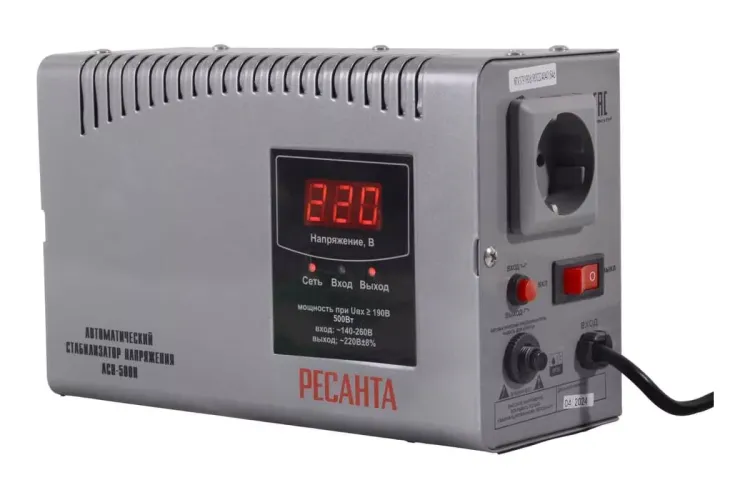 Стабилизатор напряжения Ресанта АСН-500 Н 63/6/63 купить в Нягани