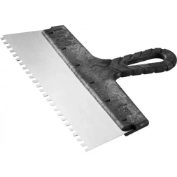 Шпатель ЗУБР "СТАНДАРТ" фасадный, стальное полотно, 300мм, зуб 6х6 10053-30