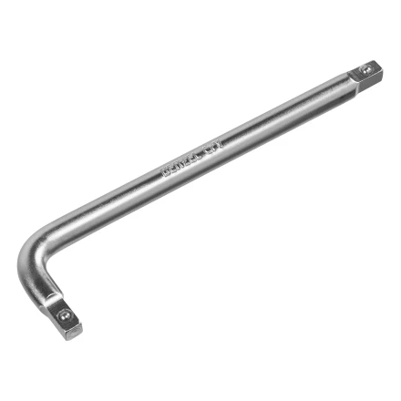 Вороток Г-образный, 150*40 мм, квадрат 1/4&quot;, CrV, матовый хром Denzel 14061 купить в Нягани