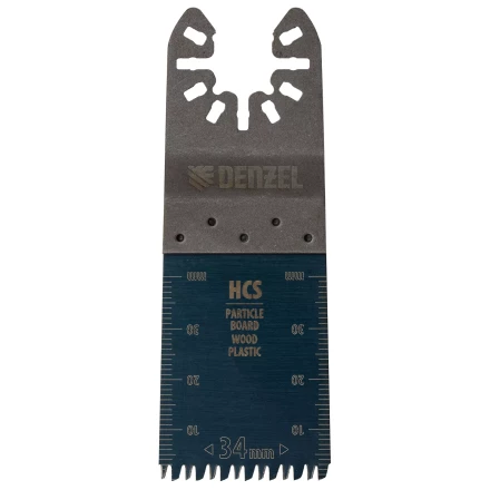 Насадка для МФИ режущая пазовая прямая, HCS, по дереву, ламинату 34 х 2.5 мм, крупный зуб Denzel 782315 купить в Нягани