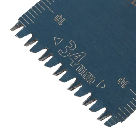 Насадка для МФИ режущая пазовая прямая, HCS, по дереву, ламинату 34 х 2.5 мм, крупный зуб Denzel 782315 купить в Нягани