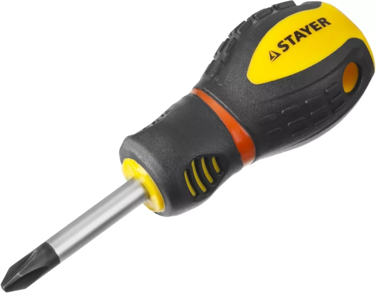 Отвертка STAYER "PROFESSIONAL" "PROTech", двухкомп рукоятка, намагниченная, Cr-Mo, PH2x38мм 25132-2-38_z02 купить в Нягани