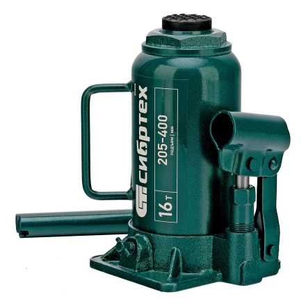 Домкрат гидравлический бутылочный Сибртех 50808, 16 т, 205-400 мм купить в Нягани