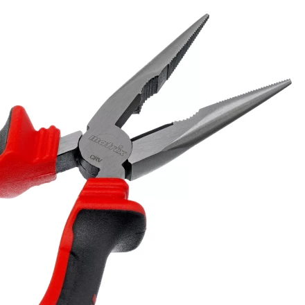 Длинногубцы прямые Matrix, 180 мм, хром-ванадий, двухкомпонентные рукоятки, 17310 купить в Нягани