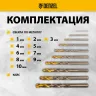 Набор сверл по металлу Denzel 723006, 1,5-6,5мм, Р6М5К8-TiN, Golden Tip, 13 шт купить в Нягани
