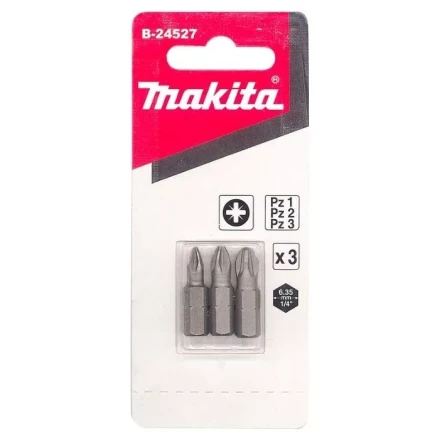 Биты Makita PZ1,2,3 25мм 3шт (B-24527) купить в Нягани