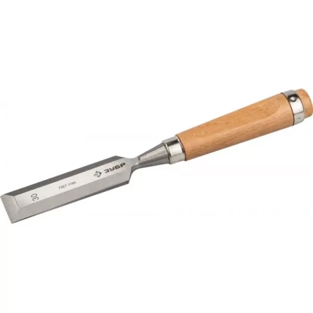 Стамеска-долото ЗУБР &quot;ЭКСПЕРТ&quot; с деревянной ручкой, хромованадиевая, 30мм 18096-30 купить в Нягани