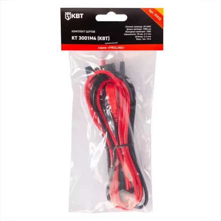 Комплект измерительных щупов КВТ КТ 3001S 1000 мм, 20 AWG, 2 мм с резьбой М4 (91914) купить в Нягани