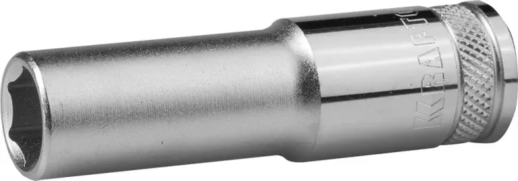 Торцовая головка KRAFTOOL "INDUSTRIE QUALITAT", удлиненная, Cr-V, FLANK, хромосатинированная, 1/2", 14 мм 27807-14_z01 купить в Нягани