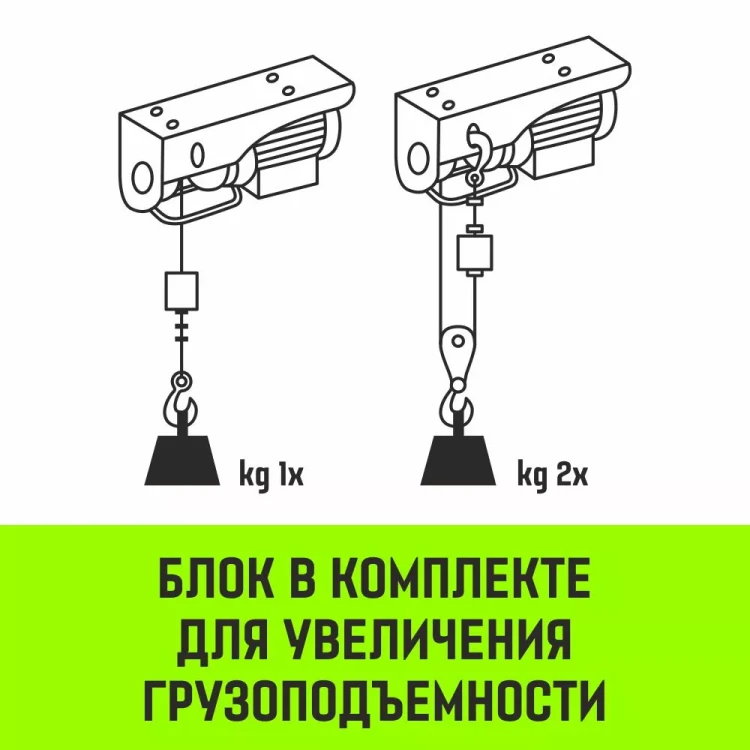 Мини таль электрическая комбинированная HITCH РА500 250/500кг 12/6м 220В (SZ086108) купить в Нягани