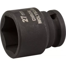 Торцовая головка KRAFTOOL "INDUSTRIE QUALITAT" ударная (1/2"), FLANK, Cr-Mo, фосфатированная, 27 мм 27940-27_z01