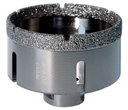 Коронка алмазная по керамограниту D 83 мм для УШМ сух. рез Энкор 48318 купить в Нягани