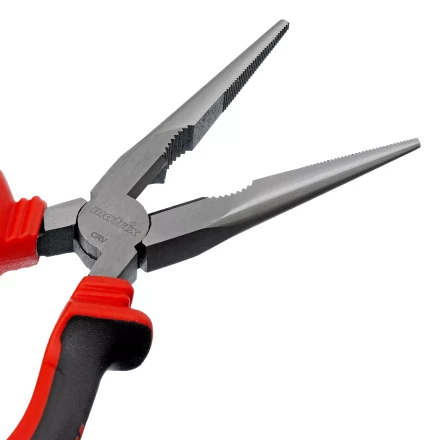 Длинногубцы прямые Matrix, 200 мм, хром-ванадий, двухкомпонентные рукоятки, 17311 купить в Нягани