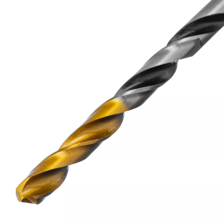 Сверло спиральное по металлу Denzel 5 x 86мм, Р6М5, Golden Tip, многогранная заточка, 718276 купить в Нягани