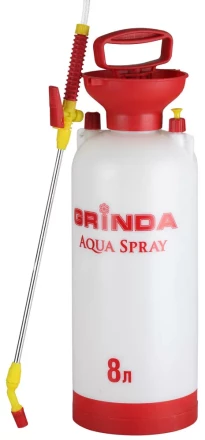 Опрыскиватель садовый GRINDA &quot;Aqua Spray&quot;, широкая горловина, устойчивое дно, алюминиевый удлинитель, 8л 8-425117_z01 купить в Нягани
