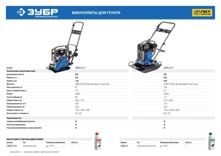 Виброплита бензиновая ЗВПБ-8.5 Г серия ПРОФЕССИОНАЛ купить в Нягани