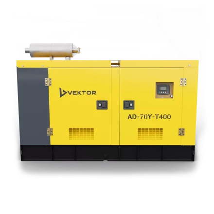 Дизельный генератор Vektor AD-70Y-T400 в шумозащитном кожухе с АВР купить в Нягани