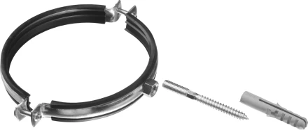 ЗУБР &quot;МАСТЕР&quot;. Хомут трубный с гайкой, оцинкованный, в комплекте с сантехнической шпилькой и дюбелем, 5&quot;, 1шт 37866-138-144 купить в Нягани