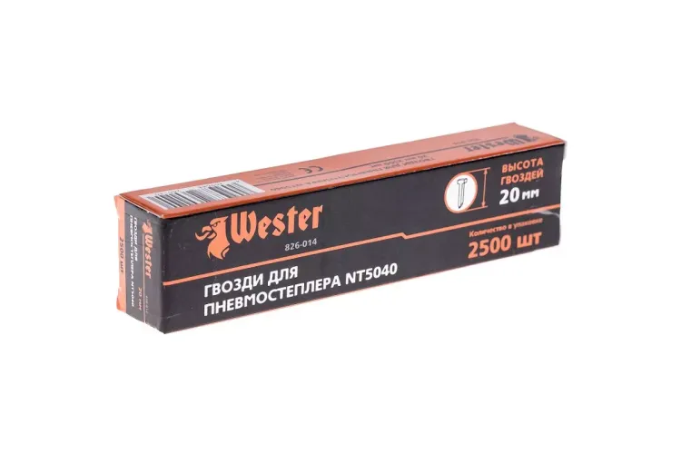 Гвозди для степлера WESTER 826-014 1 х 1.25 х 20 мм 2500 шт. купить в Нягани