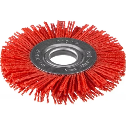 ЗУБР &quot;ПРОФЕССИОНАЛ&quot;. Щетка дисковая для УШМ, нейлоновая проволока с абразивным покрытием, 100х22мм 35160-100_z01 купить в Нягани