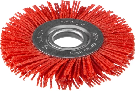 ЗУБР &quot;ПРОФЕССИОНАЛ&quot;. Щетка дисковая для УШМ, нейлоновая проволока с абразивным покрытием, 100х22мм 35160-100_z01 купить в Нягани