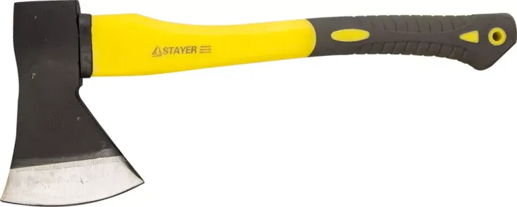 Топор STAYER кованый с двухкомпонентной стеклопластиковой рукояткой, 1,2кг 2062-12 купить в Нягани