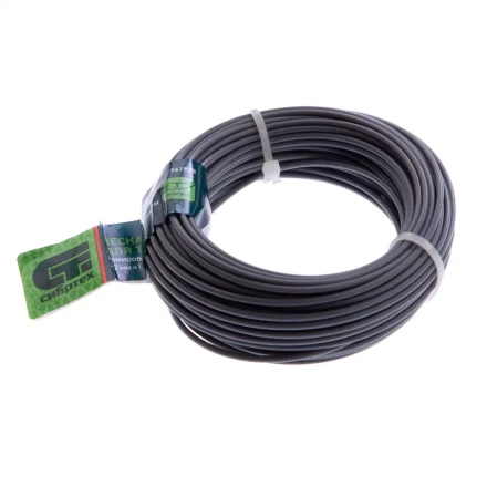 Леска для триммера круглая, армированная алюминием, 2.0 мм х 15 м, Россия Сибртех 961925 купить в Нягани