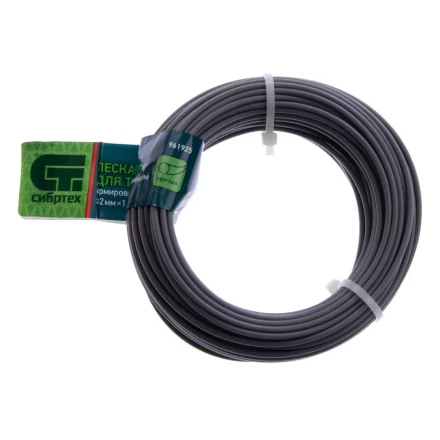 Леска для триммера круглая, армированная алюминием, 2.0 мм х 15 м, Россия Сибртех 961925 купить в Нягани