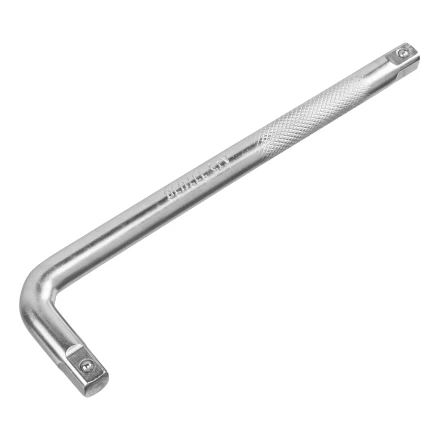 Вороток Г-образный, 250*50 мм, квадрат 1/2&quot;, CrV, матовый хром Denzel 14063 купить в Нягани